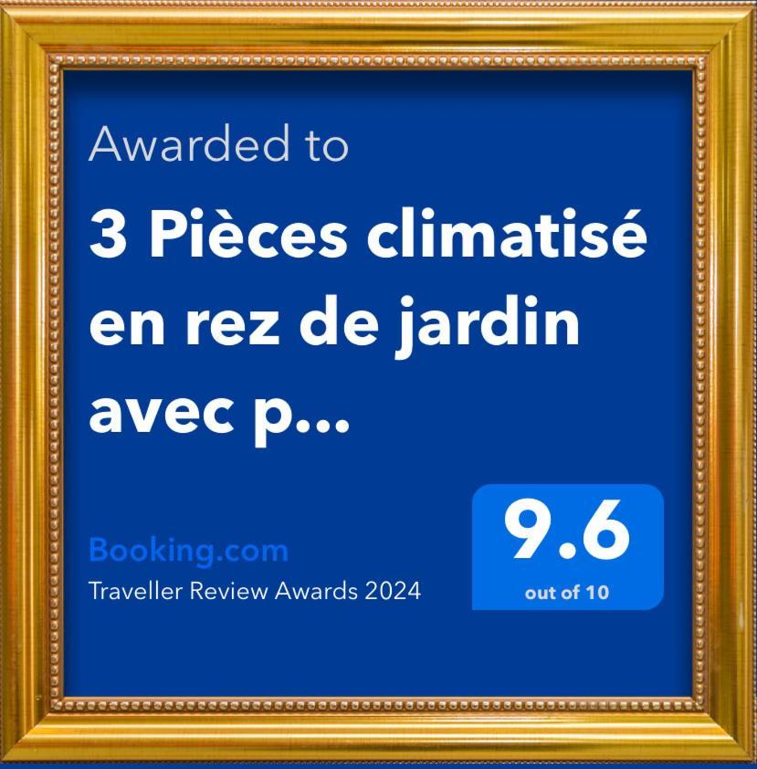3 Pieces Climatise En Rez De Jardin Avec Piscine Apartment วิลล์เนิฟ-ลูเบ ภายนอก รูปภาพ